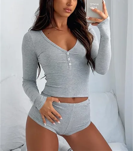 Miniatura 2 de Womens 2 Piece Work Out Outfits Spaghetti Strap Crop Cami Tops High Waist Shorts Sets Gym Active Tracksuits