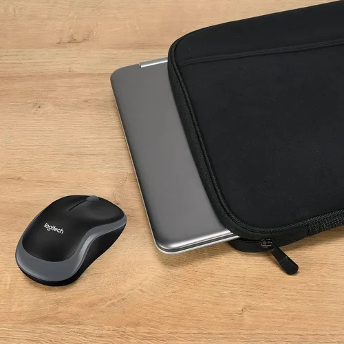 Miniatura 2 de Logitech Bundle Mouse inalámbrico M185 - Negro y funda de 16" (negro)