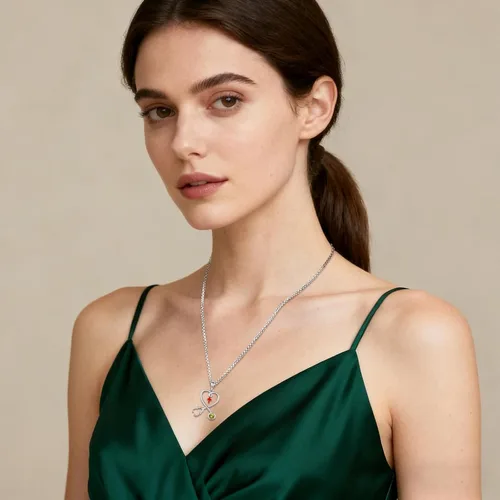 Miniatura 229 de Collar de alas de ángel de plata de ley 925, ángel de la guarda, enfermera RN caduceo, dije de ángel de cristal, joyería de regalo para mujer