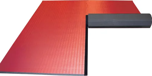 Dollamur Alfombrilla Jiu-Jitsu de 10'x10'x1.25", Rojo, Tatami, FLEXI-Connect®