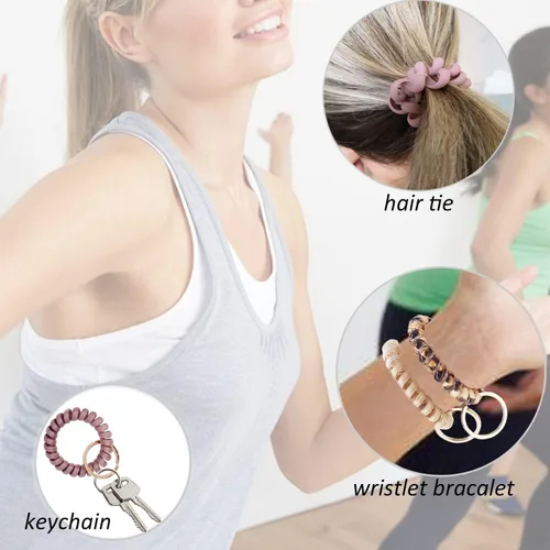 Miniatura 3 de BIHRTC Llavero Brazalete Elástico Pulsera de Muñeca