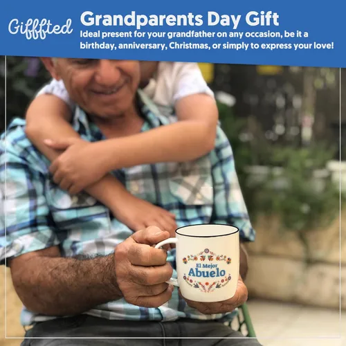Miniatura 5 de Triple Gifffted Regalos para Abuelos, Las Mejores Tazas de Café de Abuela y Abuelo en Español, Mejor Abuela y Abuelo Latino, Regalo para Día