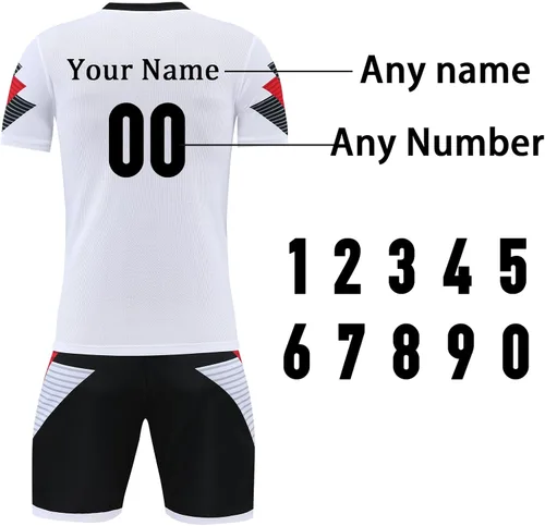 Miniatura 15 de Camiseta de fútbol personalizada para hombres y mujeres, uniformes de fútbol personalizados para niños/adultos con nombre y logotipo del