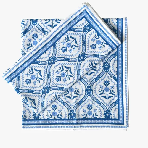 Miniatura 33 de Fingercraft - Juego de 12 servilletas de tela de mezcla de algodón y lino, con estampado, perfecta para fiestas, cenas, bodas, cócteles y Navidad