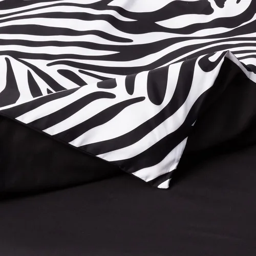 Miniatura 3 de Zebra - Juego de funda de edredón reversible de 3 piezas con fundas de almohada de cebra de microfibra cepillada, suave al tacto, fácil cuidado