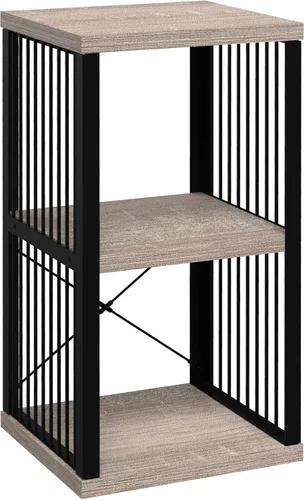 Miniatura 19 de ClosetMaid Estantería organizadora de almacenamiento de 2 cubos, estante de almacenamiento, marco de metal, estantes de madera, fácil montaje