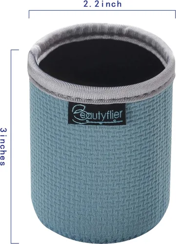 Miniatura 3 de Beautyflier Paquete de 4 fundas aislantes de neopreno antideslizantes en relieve, fundas gruesas y plegables para latas de bebidas, para fiestas