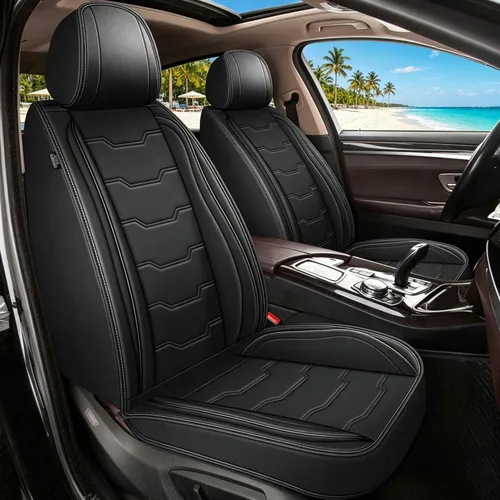 Miniatura 12 de DISUTOGO 2 Front Seat Covers for Hyundai Tucson 2005-2024 2025 2026, Waterproof Faux Leather Car Seat Covers Easy Clean & Compatible Airbag