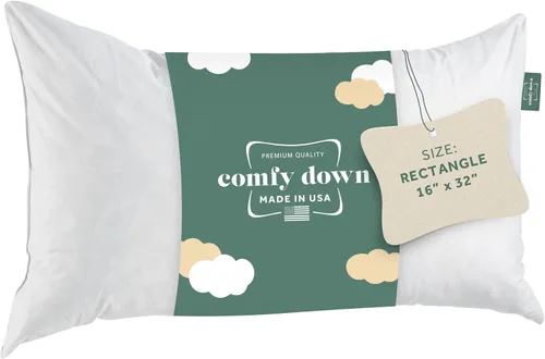 Miniatura 17 de ComfyDown Cojín de 12 x 12 pulgadas, relleno de plumas y plumas, funda 100% algodón, fabricada en Estados Unidos, funda de almohada decorativa suave