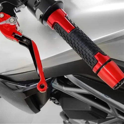 Miniatura 5 de Motocicleta para Suzuki V-Strom 650 V-Strom650 VStrom 1000 DL1000 CNC Perillas de motocicleta antideslizantes para scooter, extremos de mango de Gris