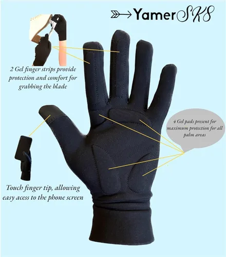 Miniatura 2 de Guantes de patinaje artístico con almohadillas de gel, protección de palma para competición de práctica