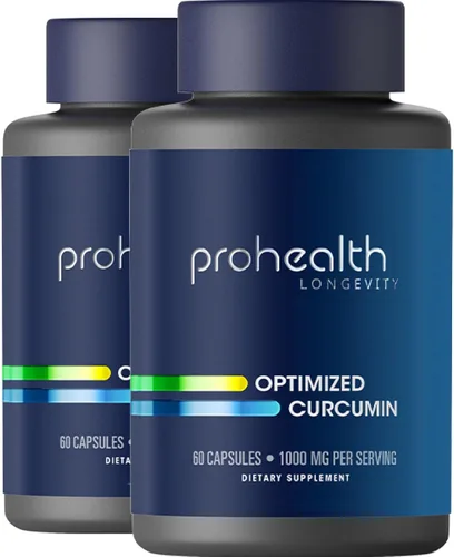 ProHealth Suplemento de curcumina de cúrcuma: 285 veces más biodisponible, desarrollado por neurocientíficos. 1000 mg de extracto concentrado de