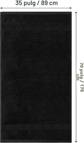 Miniatura 2 de Utopia Towels - Lujosa toalla de baño jumbo, 2 unidades - 600 g/m², 100% algodón hilado en anillo, toalla extragrande altamente absorbente y de Negro