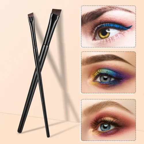 Miniatura 4 de Etercycle Juego de 5 pinceles delineadores de ojos para aplicación de maquillaje de precisión, ángulo fino y ultrafino inclinado ángulo plano