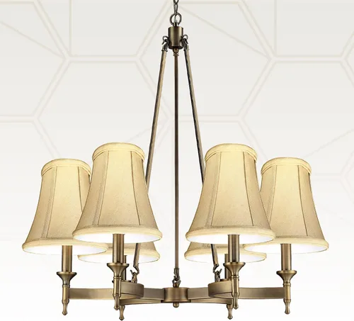 Miniatura 5 de Royal Designs, Inc. BSO-704FC-6AGL True Bell - Pantalla básica para lámpara con clip de llama, 3.5 x 6 x 6.25, dorado antiguo