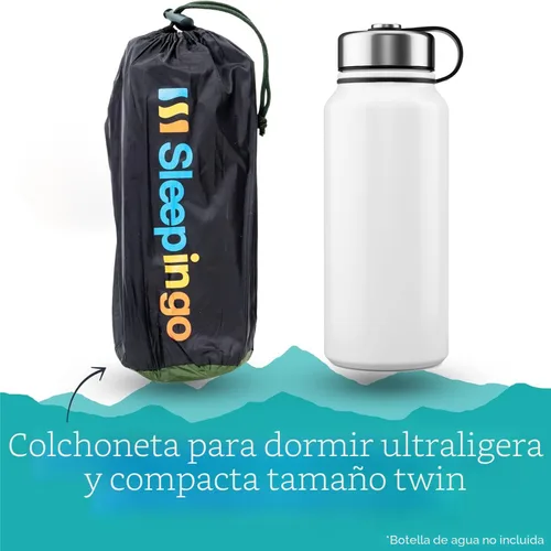 Miniatura 6 de Sleepingo Colchoneta de dormir ultraligera - Colchón inflable y compacto de aire de camping para mochileros, senderismo - Nuevo Verde