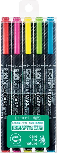 Miniatura 11 de ZEBRA B-WKCR1-BL Resaltador, Optex Care, azul, 10 bolígrafos