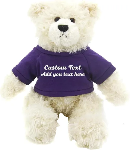 Miniatura 8 de Oso de peluche personalizado Brandon crema de 12 pulgadas, osos de peluche personalizados, gran regalo para San Valentín, graduación, cumpleaños