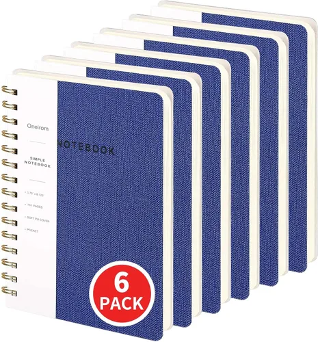 Miniatura 19 de Cuaderno de espiral – Cuaderno grande de tapa dura de 8.5 x 10.98 pulgadas con banda elástica y bolsillo, 180 páginas, diario plano de alambre