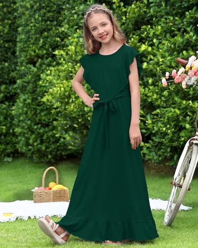 Miniatura 3 de BesserBay Vestido largo de verano para niñas de 5 a 14 años