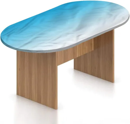 Miniatura 17 de XISUNYA Mantel ovalado ajustable para patio, de poliéster elástico degradado, mantel con estampado de mar y océano misterioso profundo, se adapta a