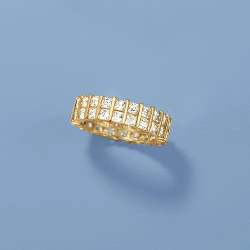 Miniatura 4 de Ross-Simons Anillo de eternidad con circonita cúbica de 4,00 qt en oro amarillo de 14 quilates