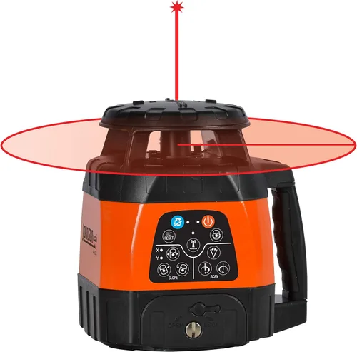 Miniatura 3 de Johnson Level & Tool 99-028K - Sistema láser rotativo electrónico autonivelante de doble pendiente horizontal/vertical, rojo, 1 kit