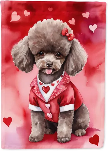 Miniatura 11 de Caroline's Treasures DAC5292CHF - Bandera de Border Collie My Valentine House para porche, grande, con manga para porche, para colgar en la pared