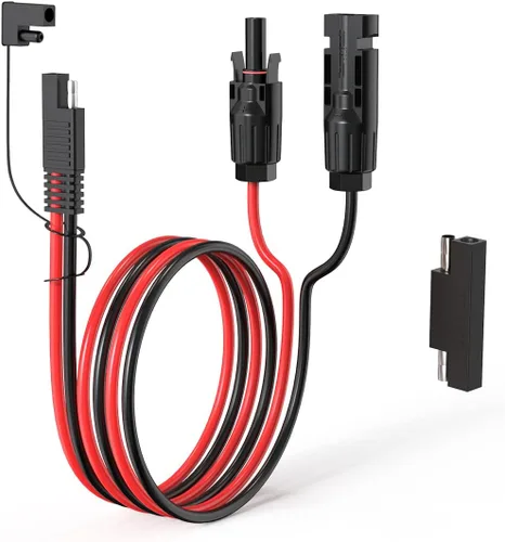 Miniatura 9 de ELFCULB Cable de extensión de panel solar de 10 AWG de 10 pies a SAE, adaptador de polaridad inversa SAE para paneles solares, kit de cargador