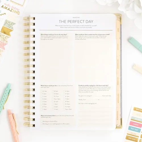 Miniatura 5 de PPP Work Planner 2026-2027 12-Month Weekly Calendar (Start Monday) Vertical Weekly Layout Monthly Review Pages Budgeting & Goal Tracker