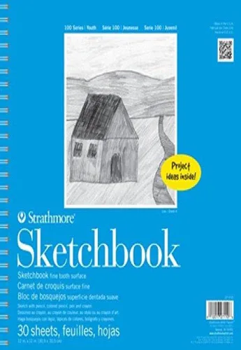 Miniatura 2 de Strathmore STR - Cuaderno de bocetos en espiral para niños de 30 hojas, 12 pulgadas, 12 x 12 pulgadas