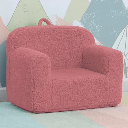 Miniatura 4 de Delta Children Silla Sherpa Cozee - Silla de espuma para niños de 18 meses en adelante, color rosa 2-Rosa