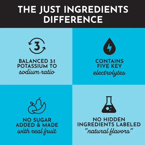 Miniatura 3 de JUST INGREDIENTS Blue Hawaiian - Mezcla de bebida de electrolitos 30 porciones Agua de coco orgánica, espirulina y electrolitos de 5 claves