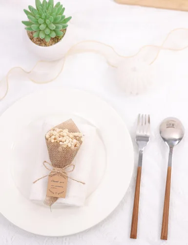 Miniatura 7 de Juego de 20 piezas de mini imanes con ramo de flores secas para recuerdos de boda rústicos, recuerdos de fiesta de baby shower para invitados, Blanco