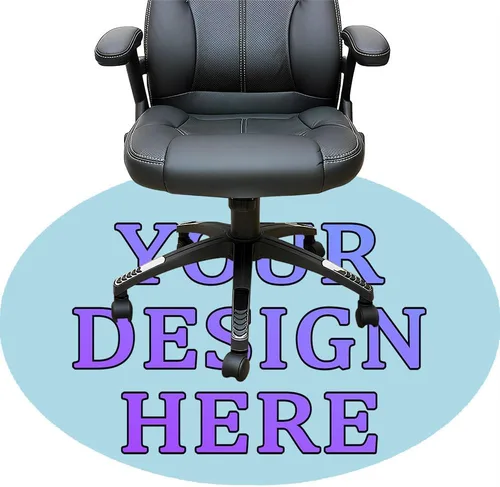 Miniatura 7 de Tapete redondo personalizado para silla de escritorio de oficina, diseño de tu propio logotipo de foto, texto, alfombrillas circulares
