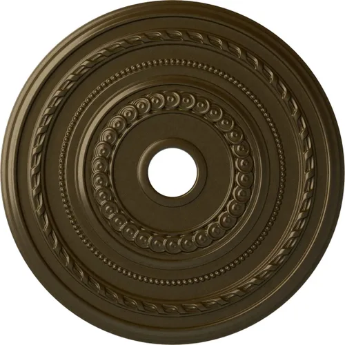Miniatura 29 de Ekena Millwork CM25COFCS Cole Medallón de Techo, 25 3/8"OD x 3 3/8"ID x 1 3/8"P, pintado a mano Flash Cobre
