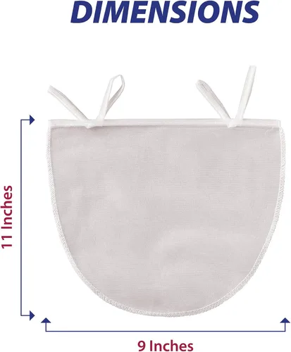 Miniatura 5 de HIC Kitchen Bolsa de leche de nueces sin blanquear con cierre de cordón, 11 x 9 pulgadas