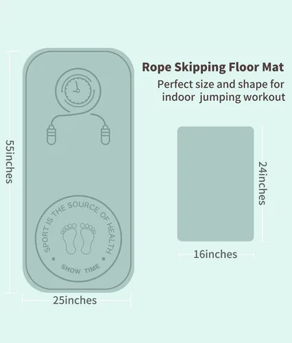 Miniatura 3 de Tapete de ejercicio deportivo a prueba de golpes, extra grueso, de alta densidad, antidesgarros, antideslizante, para interiores y exteriores Verde