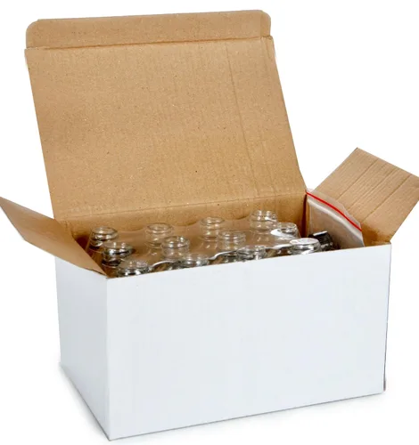 Miniatura 4 de Vivaplex, 12, botellas de vidrio transparentes, de 2 onzas, con tapas