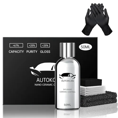 Miniatura 7 de 10H Nano revestimiento cerámico para automóviles, 1.7 fl oz (1.7 fl oz) de alto brillo, antiarañazos, SiO2, kit de revestimiento de cerámica