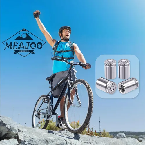 Miniatura 4 de Tapas de válvula de neumático, bala, aleación de aluminio, cubiertas universales a prueba de polvo para automóviles, SUV, camiones, bicicletas