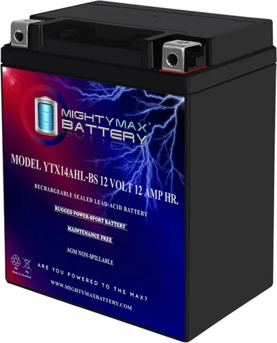 Miniatura 17 de Batería Mighty Max YTX12-BS - 12 V 10 Ah, 180 CCA, Batería SLA AGM para motocicleta recargable libre de mantenimiento