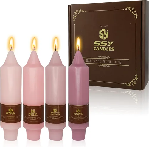 Miniatura 45 de Candelabros cortos de 5 pulgadas con velas cónicas verde oscuro, 4 piezas para cena, hogar, boda, fiesta, decoración