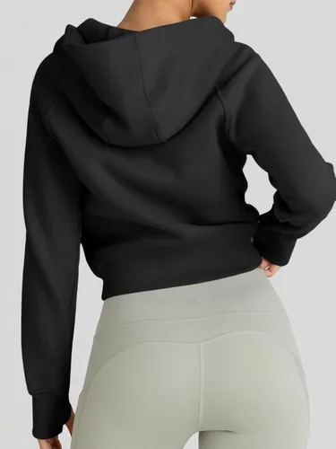 Miniatura 5 de Trendy Queen Sudaderas con capucha y cremallera para mujer, chaquetas de vellón, trajes de otoño, casuales, con capucha, Y2K, ropa de invierno 2024
