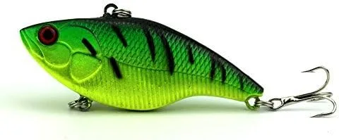 Miniatura 4 de 4PCS Sinking Rattling Wiggler VIB Lipless Crankbaits Hard Fishing Señuelos Wobbler para lubina y trucha 7.5cm/2.95"/0.51 oz