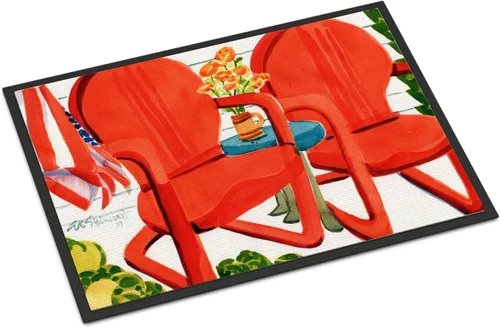 Miniatura 13 de Caroline's Treasures 6055MAT Flower - Tapete Amaryllis de 18 x 27 pulgadas para puerta delantera, para interiores y exteriores, para entrada