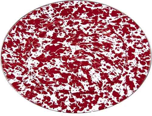 Miniatura 3 de Golden Rabbit Enamelware Oval Platter, 12 x 16in, Americana