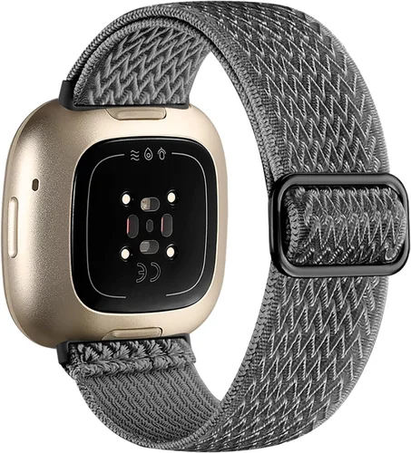 Miniatura 12 de Maledan Banda de Repuesto para Correas Fitbit Sense Hombres Mujeres, Correa de Reloj Elástica de Nylon Transpirable Suave para Versa 3/Versa 4