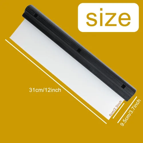 Miniatura 3 de Escobilla de agua automotriz de silicona de 12 pulgadas para secar, barra en T flexible para automóvil, parabrisas, vidrio, ventana, baño (negro)