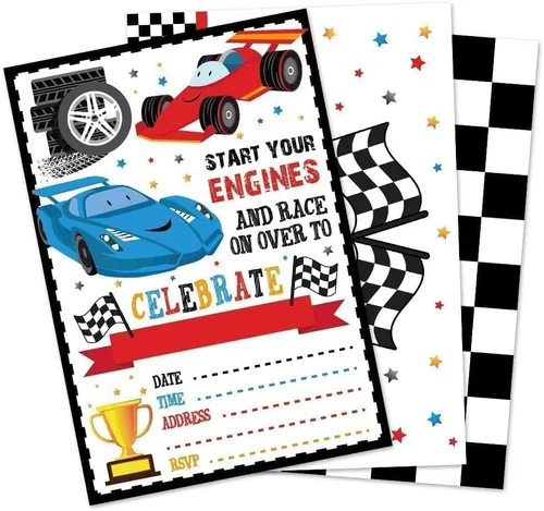 Miniatura 10 de WERNNSAI Invitación para Fiesta de Videojuego - Juego de 24 Tarjetas de Cumpleaños de Juego Azules para Llenar con Sobres y Adhesivo para Niños